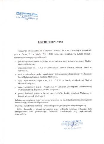 Zakład Gospodarki Cieplnej Śląskiego Uniwersytetu Medycznego w Katowicach